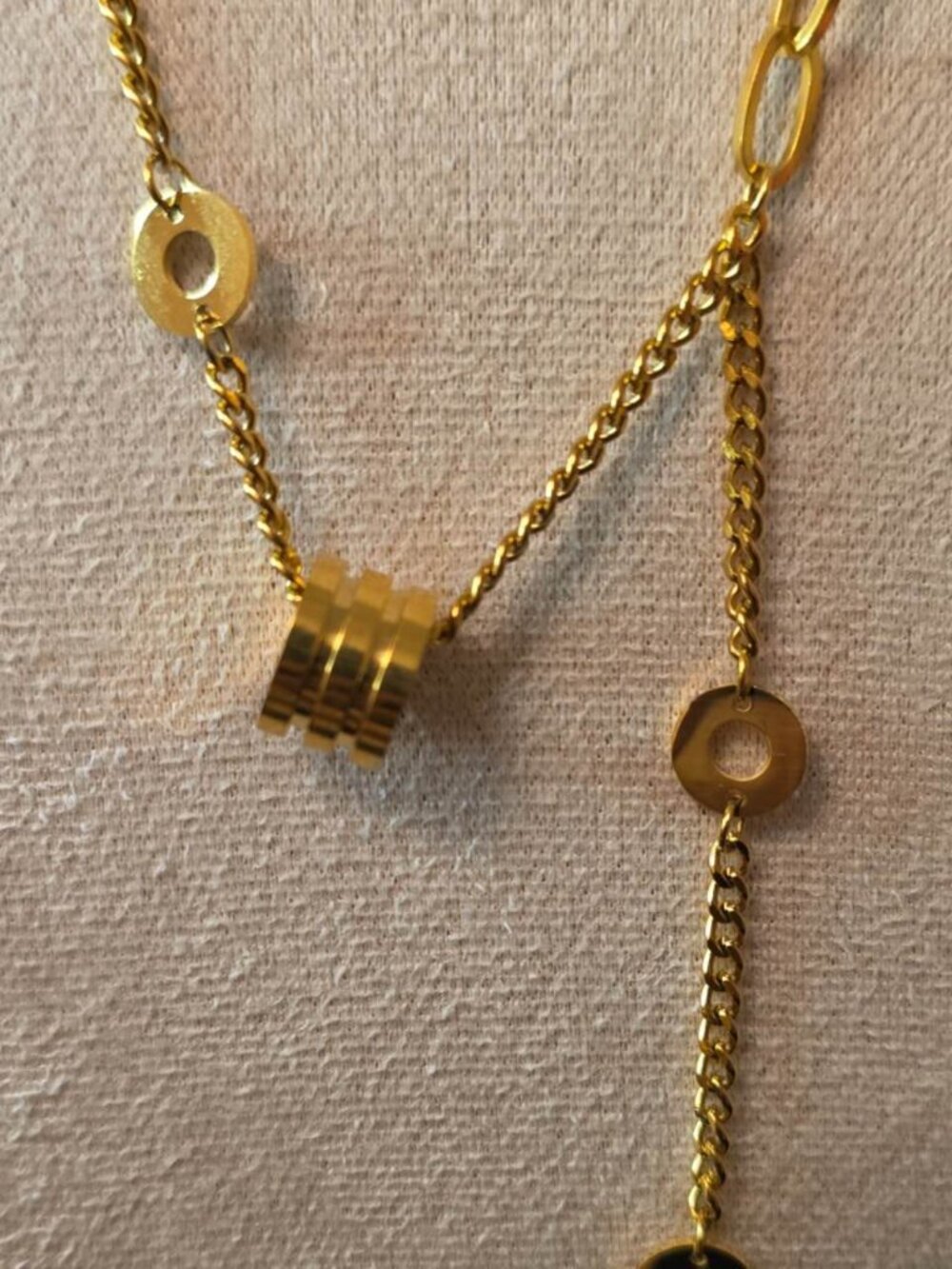 2-Piece Gold & Silver Matching Necklace Set Modern Chain Jewelry